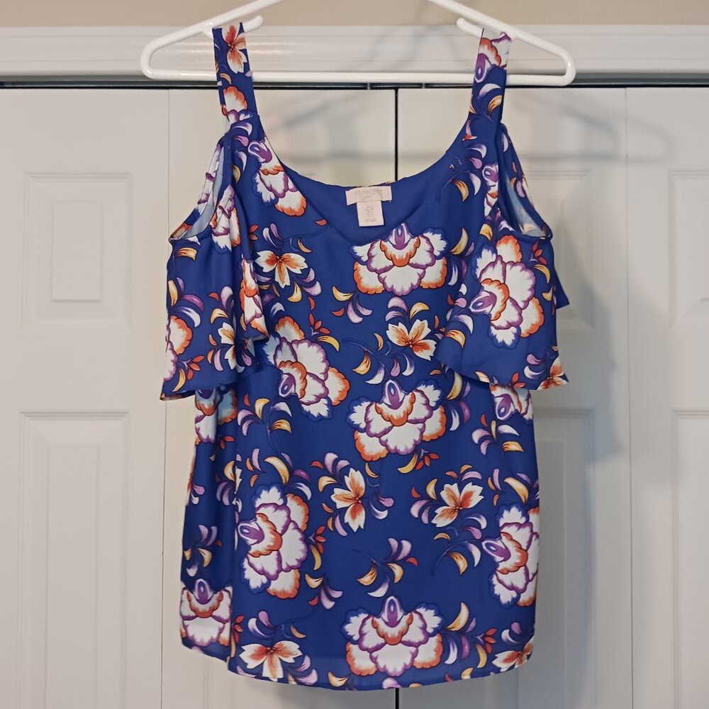 #29 3/$18 - St. Tropez Purple/Orange Tank Top Size S